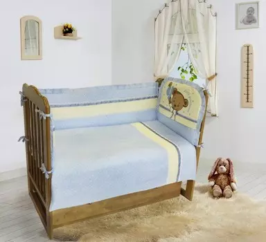 Комплект в кроватку Sonia Kids Мишка джентльмен Сердечки (6 предметов)