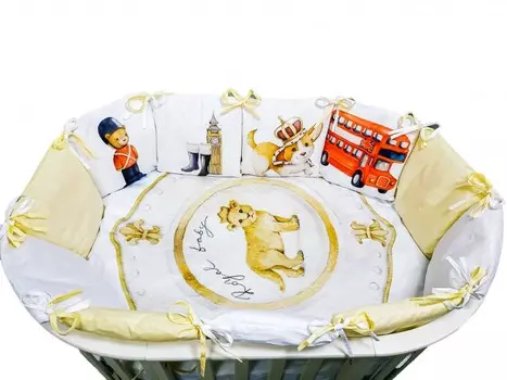 Комплект в кроватку Сонная сказка Детская история Англия (4 предмета)