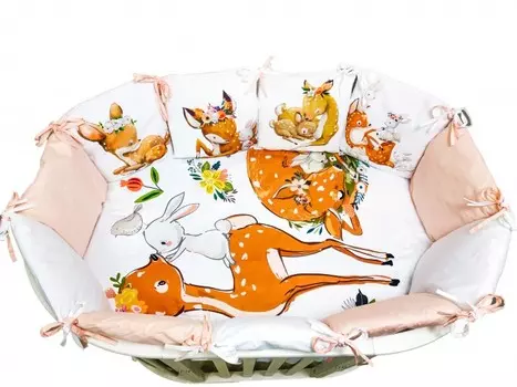 Комплект в кроватку Сонная сказка Детская история Оленята (4 предмета)