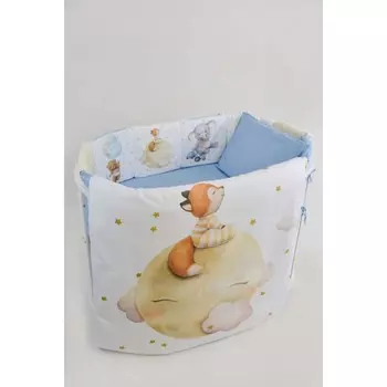 Комплект в кроватку Сонная сказка Лисенок на луне (6 предметов)