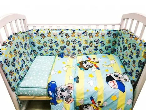 Комплект в кроватку Сонная сказка Малыши мальчики (6 предметов)