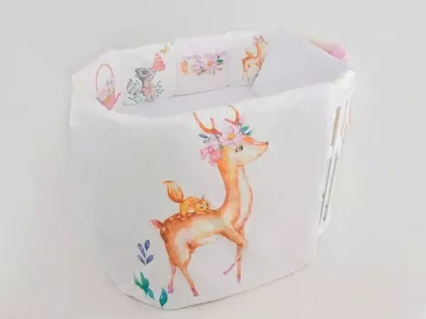 Комплект в кроватку Сонная сказка Оленята и белочка (6 предметов)