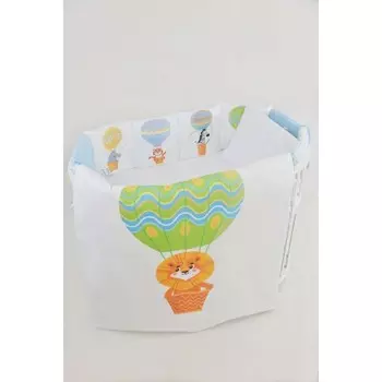 Комплект в кроватку Сонная сказка Зверята на воздушном шаре (6 предметов)