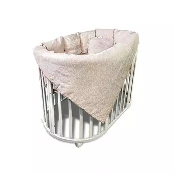 Комплект в кроватку Сонный гномик круглую Версаль (4 предмета)