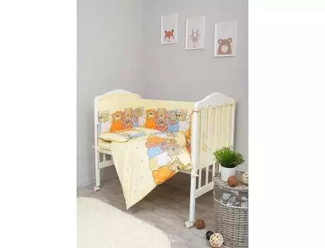 Комплект в кроватку Сонный гномик Лежебоки (7 предметов)