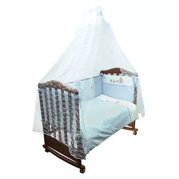 Комплект в кроватку Сонный гномик Паровозик (7 предметов)