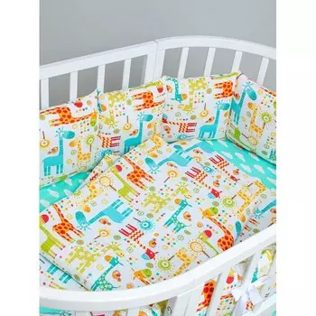 Комплект в кроватку Sweet Baby Жирафы поплин (4 предмета)