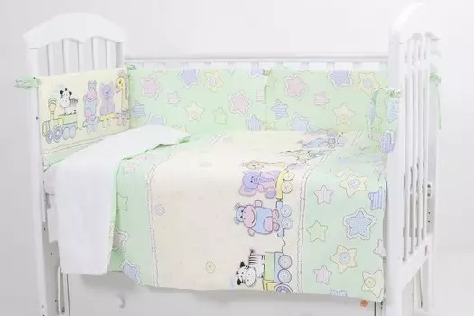 Комплект в кроватку Топотушки Паровозик (6 предметов)