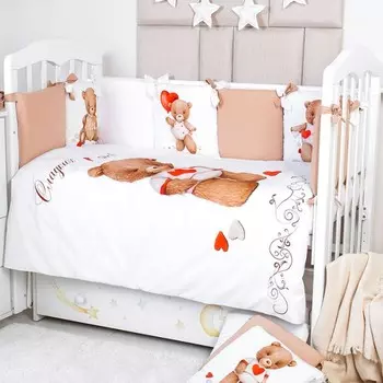 Комплект в кроватку Топотушки Валентинка (6 предметов)