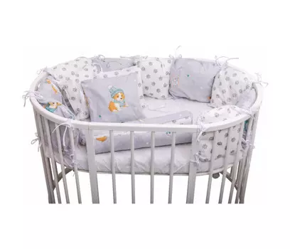 Комплект в кроватку Вомбатик Подушки-бортики Корги