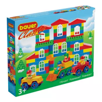 Конструктор Bauer Classic Набор Большой Дом Блокмена и автомобили (209 элементов)