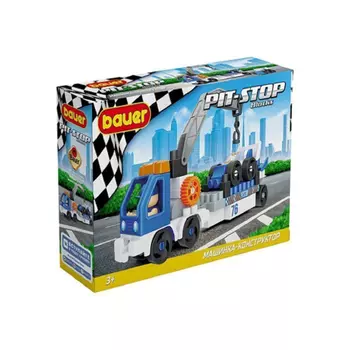 Конструктор Bauer Игрушка Эвакуатор и гоночная машинка Pit Stop 818