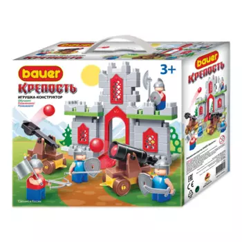 Конструктор Bauer Набор Крепость, катапульта и пушка (111 элементов)