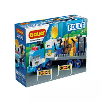 Конструктор Bauer Полиция Набор Грузовик с вооружением и группой быстрого реагирования (75 элементов)