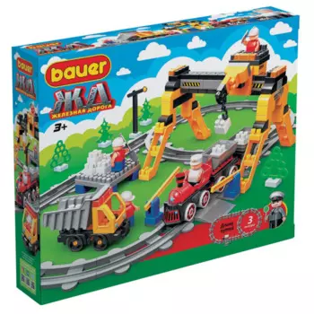 Конструктор Bauer Железная дорога Набор Грузовой поезд и конвейер на руднике Блокмена (205 элементов)