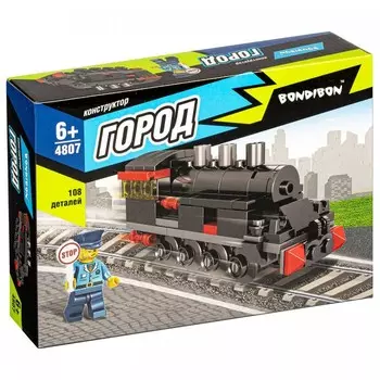 Конструктор Bondibon Город Паровоз (108 деталей)