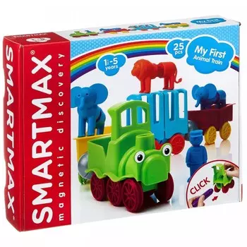 Конструктор Bondibon Магнитный SmartMax Мой первый Поезд с животными 22 детали