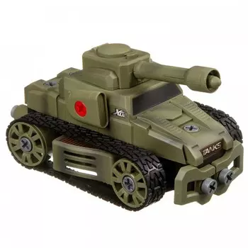 Конструктор Bondibon Машинка с отверткой Танк с двумя пулями (36 деталей)