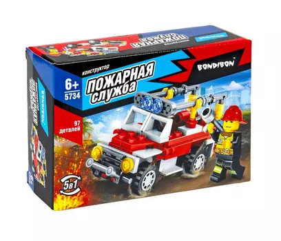 Конструктор Bondibon Пожарная служба (97 деталей)
