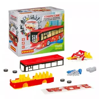 Конструктор Bondibon с отверткой Собирай и Играй Автобус (40 деталей)