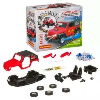 Конструктор Bondibon с отверткой Собирай и Играй Внедорожник (43 детали)