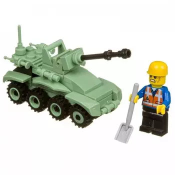 Конструктор Bondibon Военный десант 6 в 1 Вертолет, танк (161 деталь)