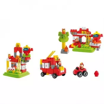 Конструктор Chicco Набор строительных блоков Пожарная станция, 70 шт.