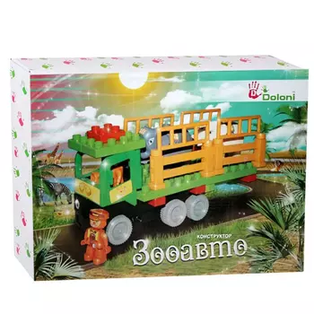Конструктор Doloni Зооавто 41 деталь 25x35 см