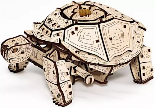 Конструктор Eco Wood Art 3D Ewa механическая Черепаха 269 деталей