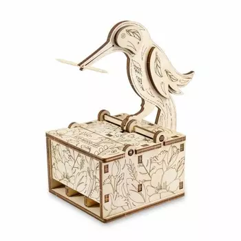 Конструктор Eco Wood Art деревянный интерьерный 3D Ewa Design Птичка