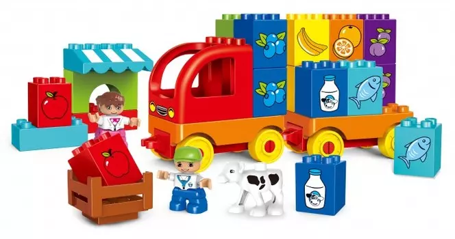 Конструктор Gorock Грузовичок с продуктами (37 деталей)