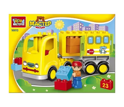 Конструктор Город мастеров большие кубики Грузовик 23 деталей