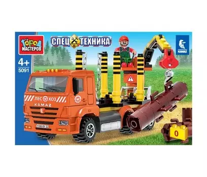 Конструктор Город мастеров Kamaz лесовоз (112 деталей)