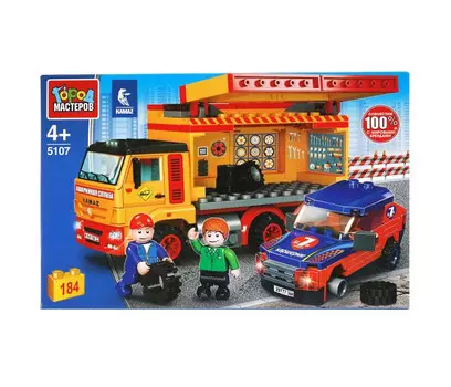Конструктор Город мастеров Камаз техпомощь (184 деталей)