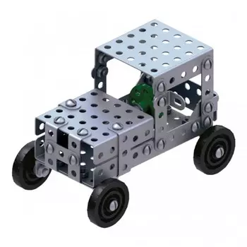 Конструктор Юнландия металлический Для уроков труда №4 130 элементов