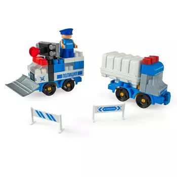 Конструктор KiddiePlay Водомет и полицейский фургон
