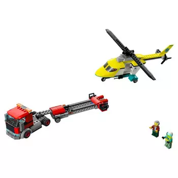 Конструктор Lego City 60343 Лего Город Грузовик для спасательного вертолёта
