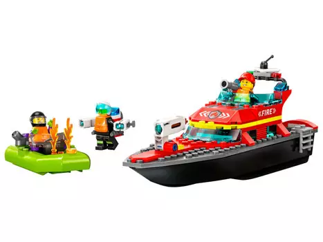 Конструктор Lego City Пожарно-спасательная лодка (144 детали)