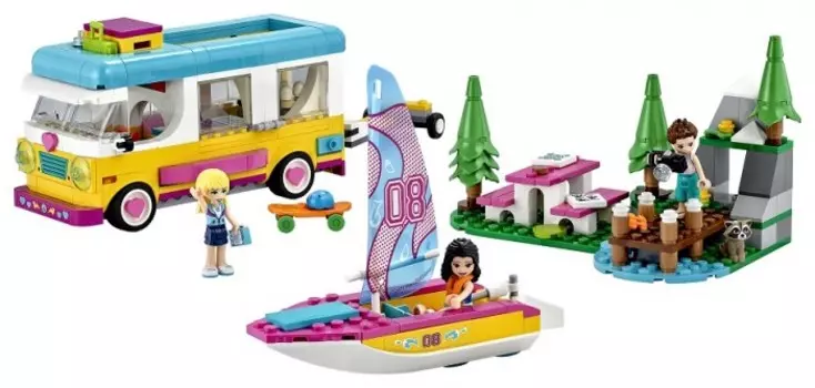 Конструктор Lego Friends Лесной дом на колесах и парусная лодка