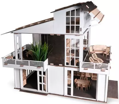 Конструктор Lemmo Кукольный дом из дерева Лофт