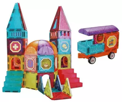 Конструктор Наша Игрушка магнитный (94 детали)