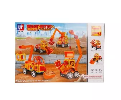 Конструктор Наша Игрушка магнитный Строительная техника (87 деталей)