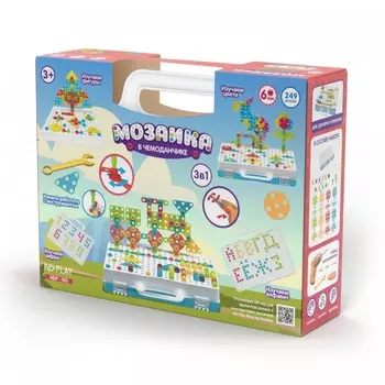 Конструктор ND Play Мозаика в чемоданчике 3 в 1 Объемные фигуры