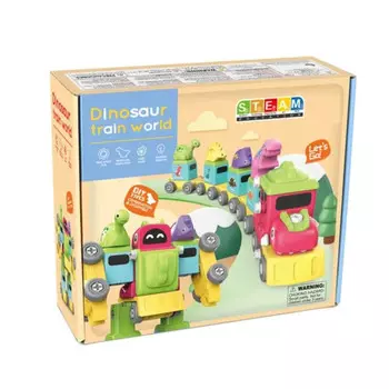 Конструктор Sharktoys поезд-трансформер Динозавры