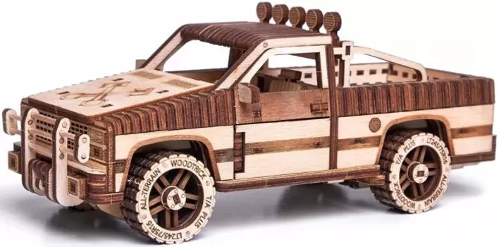 Конструктор Wood Trick механический 3D-пазл Пикап WT-1500