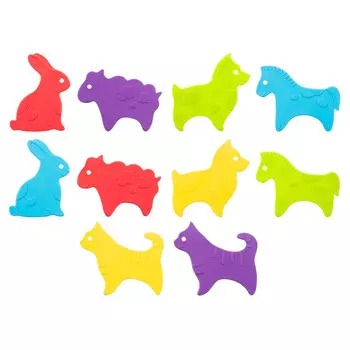 Коврик ROXY-KIDS мини антискользящий для ванны Animals 10 шт.