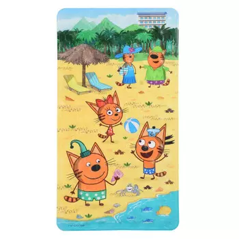 Коврик Три кота для ванны На пляже 69x38 см