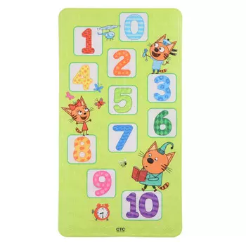 Коврик Три кота для ванны Веселые цифры 69x38 см