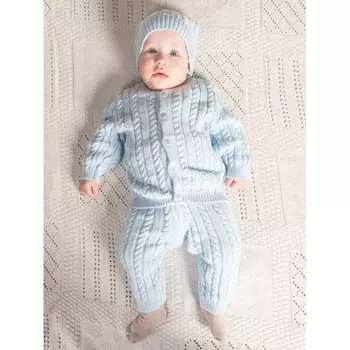 Красная лента Комплект вязанный (кофточка, штанишки и шапочка) 73-9006