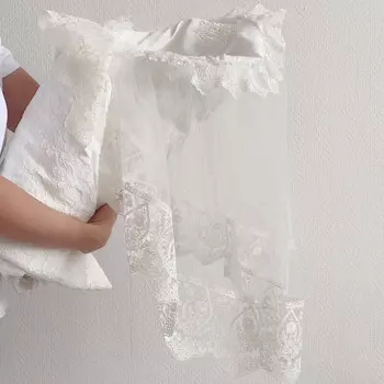 Krisfi Кружевной уголок со шлейфом на выписку